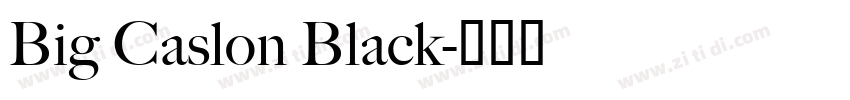 Big Caslon Black字体转换
